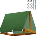Playground Replacement Canopy, 43" x 90" Outdoor Swingset Shade Kids Playground Roof Canopy Waterproof Cover Replacement Tarp Sunshade (Green)