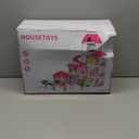 Doloowee DIY Dolls House for Girls - 4-Level 10-Room Villa with 2 Dolls, 4 Dogs & Rich Accessories, DollsHouse Toys for Kids 4-8 Years Old