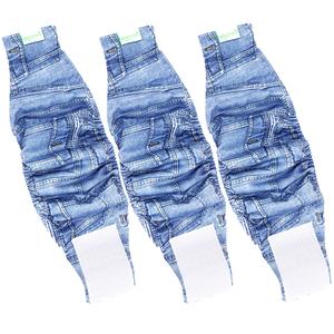 Wegreeco Jeans Washable Male Dog Diapers (Pack of 3)  Washable Male Dog Belly Wrap (Medium)