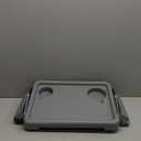 Lumex Folding Walker Tray with Cup Holders and Tool-Free Assembly, Grey, 603900A