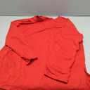 Women's Oversized Long Sleeve Shirts Crew Neck Casual Tops Loose Fit Side Slit Fall Tees (Red, S)