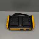 350W Pure Sine Wave Power Inverter Compatible with Dewalt 20V Batteries, Dual-Battery Auto-Switch, DC 20V to AC 120V, 140W USB-C PD, 600lm LED Light (Battery Not Included) (Yellow)