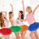 Handepo 6 Pcs Adult Tutu Skirts for Women 5 Layered Tulle Classic Lady 80's Dance Short Ballet Skirt 6 Colors for Halloween