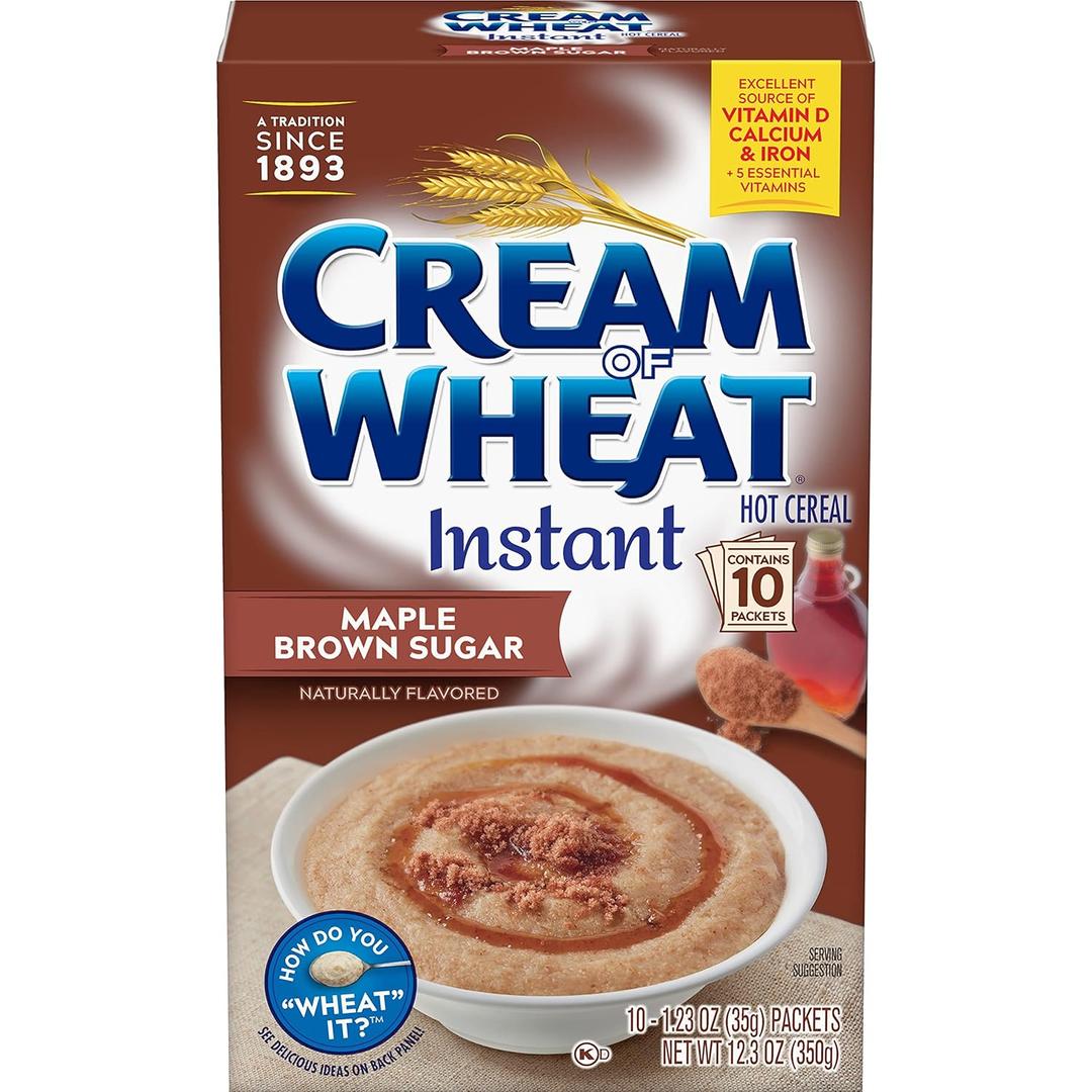 Cream of Wheat Instant Hot Cereal, Maple Brown Sugar, 1.23 Ounce, 10 Packets