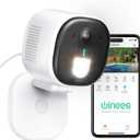 winees Security Cameras Outdoor, Wired 2K Wi-Fi Cameras for Home Security, 2.4G Indoor Camera, Human/Pet AI Detection, Color Night Vision, 2-Way Audio, Support Cloud/128G SD Card Storage (white-M3 Pro)