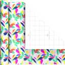 Hallmark Wrapping Paper Mini Rolls, 3-Pack (Blue Plaid, Spring Flowers, Rainbow Stripes) for Birthdays, Baby Showers, Mother's Day, Any Occasion - 45 Sq. Ft. Total