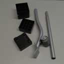 Furniture Lifter Tool, Appliance Furniture Metal Lifters for Heavy Furniture Movers Sliders Wheels Easily Safe to Move Sofa Refrigerator Washing Machine (1 Lifter Tool 4 Raise Blocks) Grey (Grey-22 IN)