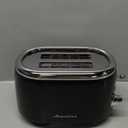 Mueller Retro Toaster 2 Slice with 7 Browning Levels and 3 Functions: Reheat, Defrost & Cancel, Stainless Steel Features, Removable Crumb Tray, Under Base Cord Storage, Black