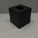 Essentra Home Matte Black Collection Square Tissue Box Cover