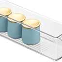 iDesign Stackable Fridge Storage Bin with Handle - Ideal for Fridge and Freezer, Clear, Made in USA