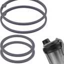 6 x 4 Pcs Gasket Replacement for VOLTRX Electric Protein Blender Shaker Bottle 24oz, Silicone Sealing Ring Gaskets Seal Parts Leak-Proof Replacement Seal Part for Spout Lid BPA-Free