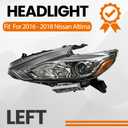 Headlight Assembly Compatible with 2016-2018 Nissan Altima (Passenger Right Side)