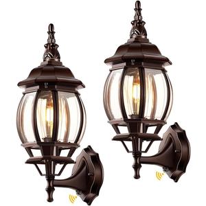 VIANIS 2-Pack Oil Rubbed Bronze Dawn to Dusk Outdoor Light, Outside Lighting Fixtures for House, 100% Aluminium Exterior Porch Lights Wall Mount, Modern Garage Sconce Lights Outdoor Wall Lantern Lamps