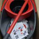 O-Cedar EasyWring Microfiber Spin Mop, Bucket Floor Cleaning System, Red, Gray, Standard