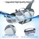 Malier Dog Life Jacket, Ripstop Dog Life Vest with High Buoyancy for Swimming Boating, High Visibility Shark Puupy Lifesaver for Dogs (Gray, Large)