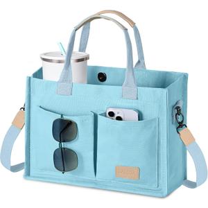 Canvas Tote Bag for Women Crossbody Work Purse with Pockets Top Handle Handbag Satchel Bags for Travel Nurse Teacher