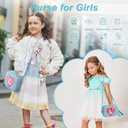 Birthday Gifts for Girl Initial Girls Purse Toddler Purse Kids Purses Toddler Girl Gifts Heart Purses for Girls Blue L