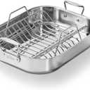 All-Clad Stainless Steel Roaster, 14" x 18" Roaster with rack