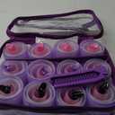 Hair Rollers Large Small 50PCS Set, 36PC Large Medium Small Hair Rollers for Volume Curlers with 12PC Clips 1 Tail Comb and 1 Folding Brush Comb for Short Medium Blowout Look Long Hair (Pink/White/Purple)
