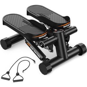 Sportsroyals Stair Stepper for Exercises-Twist Stepper with Resistance Bands and 330lbs Weight Capacity