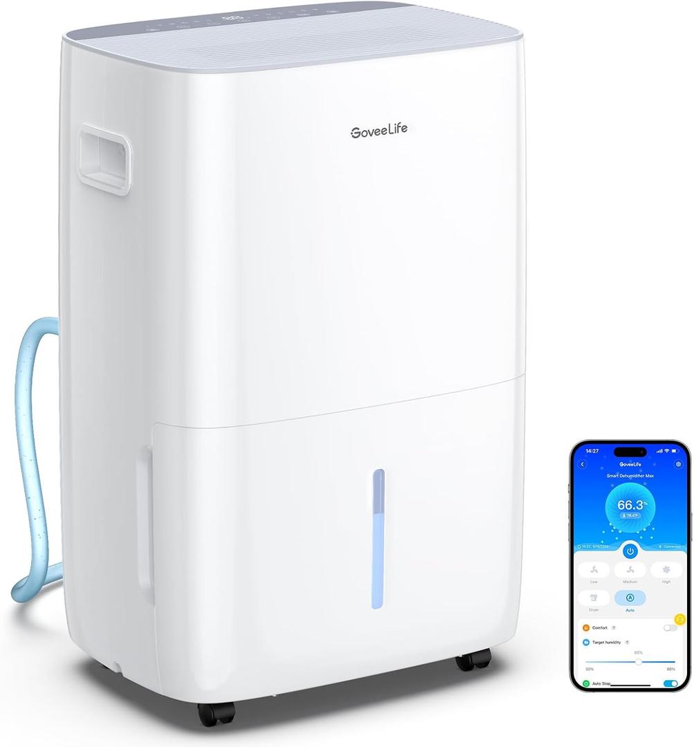 GoveeLife Dehumidifier with Pump for Home 4,500ft², 137 Pints, Drain Hose