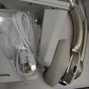 Wireless Headset, Trucker Bluetooth Headset with Microphone Noise Canceling & Mute, Bluetooth Headphones with USB Dongle for Cell Phone Computer Call Work Home Office Meetings Teams Skype (White Gold)