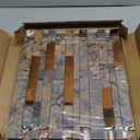 10pcs Waterproof & Non-Slip Mosaic Peel & Stick Wall Stickers, Heat-Resistant Self-Adhesive Tiles, Easy Cut DIY Multi-Room Decals for Kitchen Bathroom Bedroom Living Room (10, Brown)