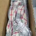 100% Cotton Comforter Set King Size Reversible Yarn-Dyed Checkered Design, Soft Washed Cotton on Both Sides, Lightweight All-Season Bedding, Machine Washable(Black Red Plaid, 104x90)