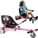 Hoverboard Seat Attachment for 6.5-10 Hover Board, Buggy Go Kart Conversion Kit, Accessory for Self Balancing Scooter, Hoverboards Go-Cart for Kids or Adults (Pink)