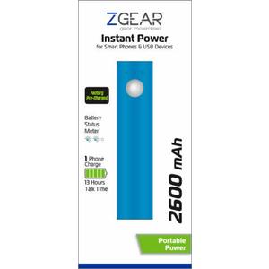 ZGEAR Lightweight and Compact Power Bank with a 2600 mAh capacity