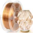 IEMAI Clear PETG Filament 1.75mm 1kg, Crystal Transparent Champagne 3D Printer Filament Up to 600mm/s Printing, Tough & Durable for Lampshade, Creative DIY & Home Decor