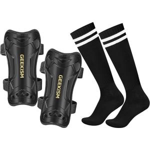 Soccer Shin Guards for Youth Kids Toddler, Protective Soccer Shin Pads & Sleeves Equipment - Football Gear for 3 5 4-6 7-9 10-12 Years Old Children Teens Boys Girls