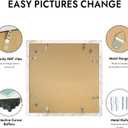 Hongkee 16x16 Frame, 16 x 16 Distressed White Wood Style, 12x12 Mat, 1 Pack, 16x16 in