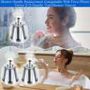 3 x Dreyoo 3 Piece Metal Shower Knob Replacement Compatible with Price/Pfister Verve Tub Shower, Bathtub Faucet Handle Remodel Trim Kit Include 1 Hot 1 Cold 1 Diverter and 3 Screws(Polished Chrome)