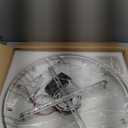 FRIXCHUR 19.7" Crystal Chandelier Fan Modern Flush Mount Ceiling Fan with Lights Dimmable Low Profile Ceiling Fans 6 Speeds 3 Color Fandeliers for Bedroom Living Room Kitchen (White)