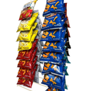 Clip Strip Chip Rack Display Stand, Snack Rack, Metal, 2 Rows, 30 Clips, Off-White, Organize Snacks in Retail Stores and Household, Product Merchandising