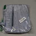 PAVILIA Hanging Toiletry Bag Travel Bag Women Men, Foldable Cosmetic Organizer, Roll up Makeup Bag, Water Resistant Accessories Toiletries, Large Travel Essentials Kit (Navy Stripe)