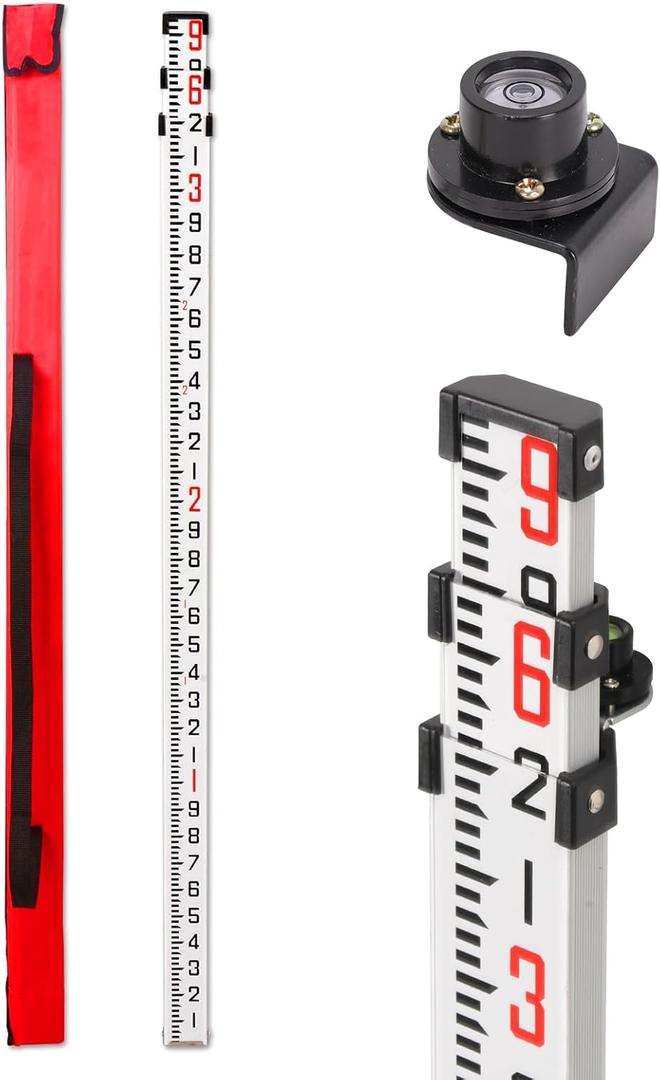 Aluminum Grade Rod, 9 ft, 3 Sections, 10ths Scale