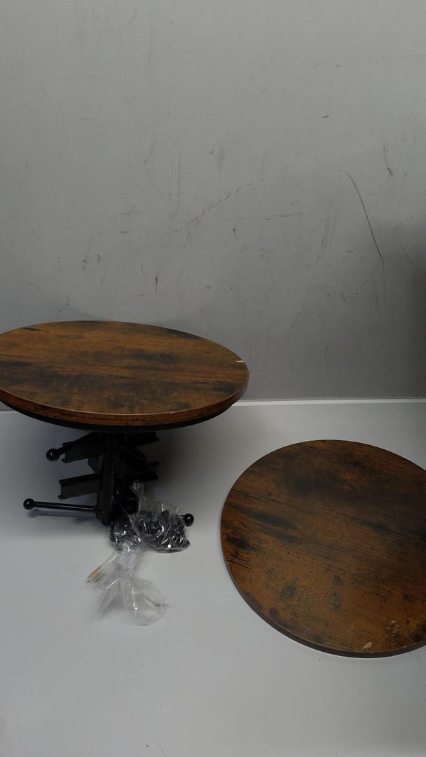Bar Stools, Height Adjustable Swivel Bar Stool, Counter Height Bar Stool, Set of 2 Industrial Bar Stools, Vintage Round Bar Chairs with Sturdy Metal Frame, Rustic Brown