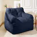Cvortll Comfy Chair Bean Bag Chairs for Adults, 3FT Bean Bag Couch Loungers for Teens & Kids, Comfy Memory Foam Bean Bag Chair Filled for Bedroom, Livingroom, Dorm (Khaki)