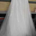 Abaowedding Women's Wedding Dress for Bride Lace Applique Evening Dress V Neck Straps Ball Gowns, 18 Plus