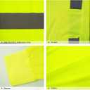 Safety Shirt Long Sleeve High Visibility Reflective Breathable T Shirt for Work Warehouse Construction Class 3 (X-Large)