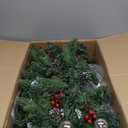 Christmas Wreath - 48inch Large Prelit Outdoor Christmas Wreath with Lights 200led, Bow, Pine Cones, Ornaments Balls - 512 PVC Branch Tips Artificial Xmas Wreath for Garages Walls Mantel