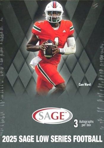Sage 2025 Low Series Football, 3 Autographs Per Box, 60 Total cards