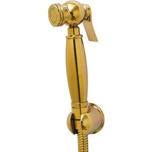 AYIVG Bathroom Brass Gold Wall Mount Hand Held Shower Bidet Shattaf Sprayer Set Toilet Handheld Bidet Shower Spray Wall Bracket Hose