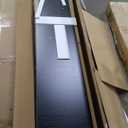 FAVSH Full Size Loft Bed with L-Shaped Desk and Built-in Storage Shelves & Wardrob, Convertible Stairs, Metal Loft Bed Frame with LED Light & Charging Station, for Teens/Adults (Black)