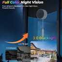 4MP/2K Window Security Camera 4Packs, No Drill 5G&2.4G WiFi Indoor Cameras for Home Security Monitoring Outdoor through Glass, Color Night Vision, 24/7 AI Human Detection, Apt. Easy Mag. Stick Install