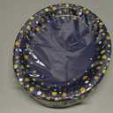 50Pcs Blue and Gold Party Supplies Large Gold Dot on Blue Paper Plates Oval Dinner Plates Disposable Party Tableware for Birthday Decorations Graduation Baby Showers Wedding Holiday Retirement