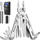 ROCKTOL Multitool, 29-in-1 Multitool Pliers with Replaceable Wire Cutters and Saw, Heavy-duty Stainless Steel Multi-tool Set and Nylon Sheath for Camping Survival multi tool for Man