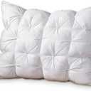 ZUBISU Queen Size Luxury White Goose Down Pillow,800 Fill Power Fluffy and Soft Hotel Feather Pillow,Ideal Bed Pillows for Side Sleepers,Pack of 1 (Queen, White)